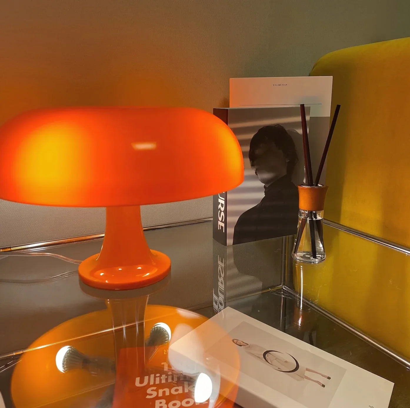 Mushroom Table Lamp E14 Retro Bedside and Desk Light