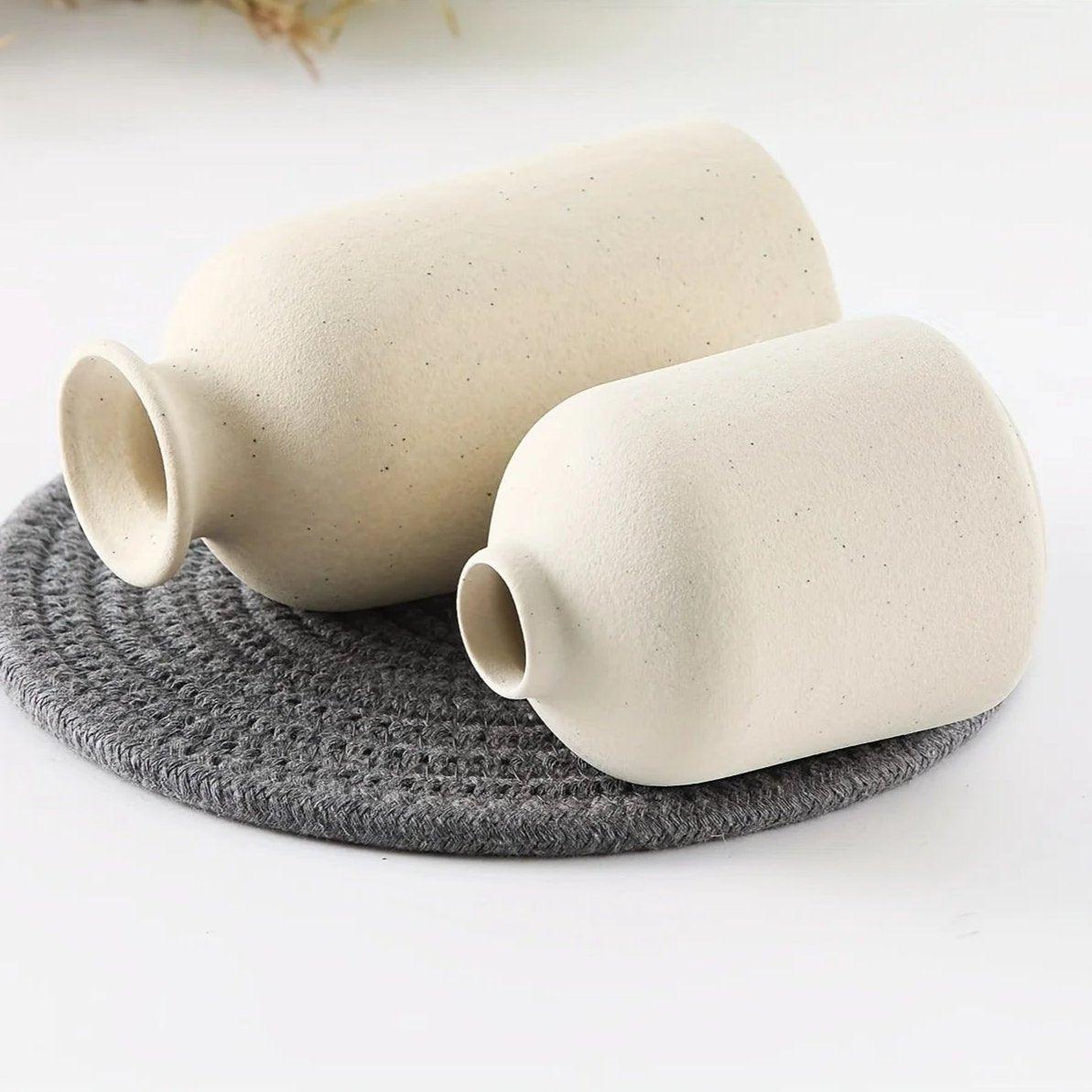 Speckled Ceramic Vase Set