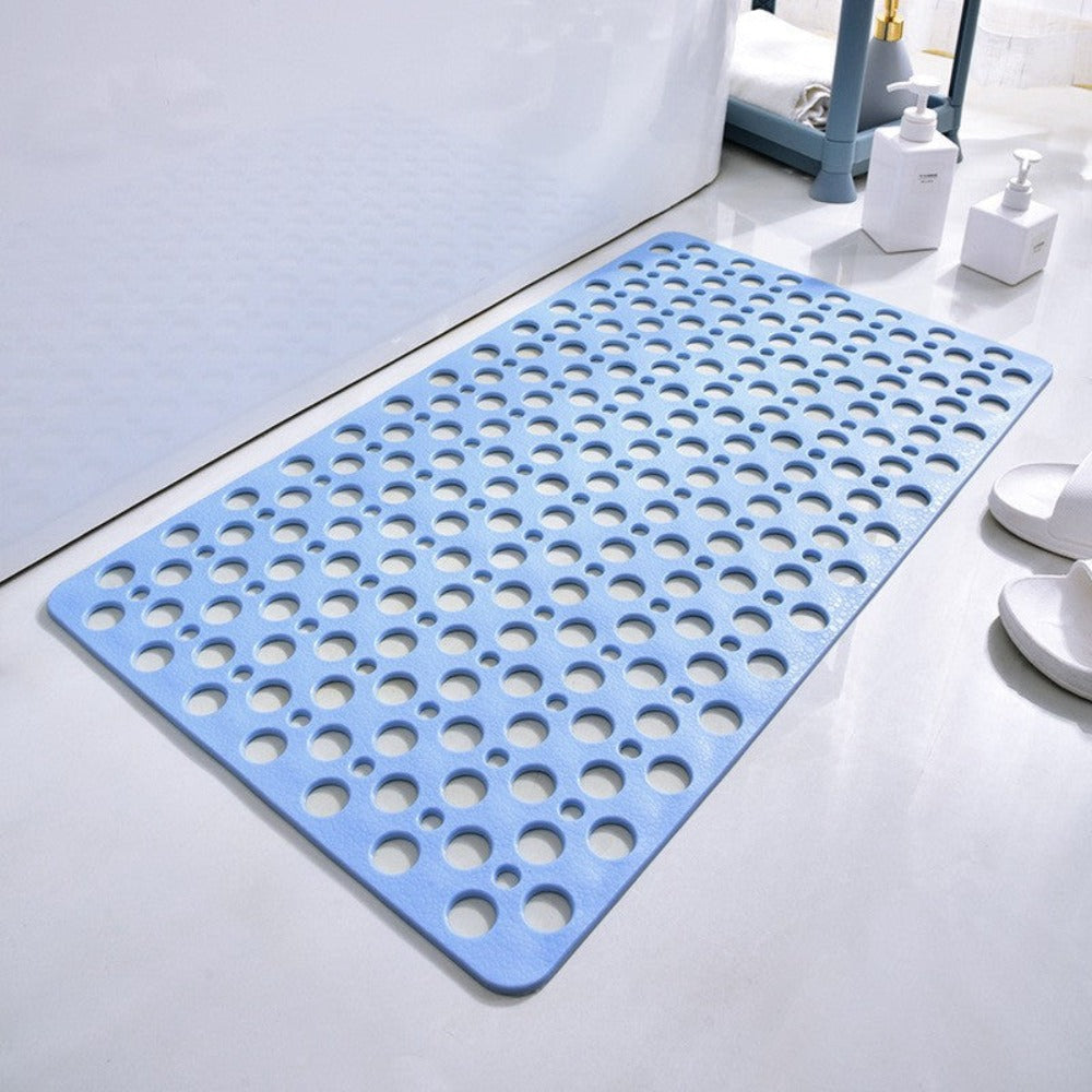 TPE Shower Mat with Suction Cups & Drainage Holes
