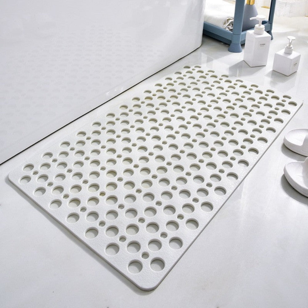 TPE Shower Mat with Suction Cups & Drainage Holes