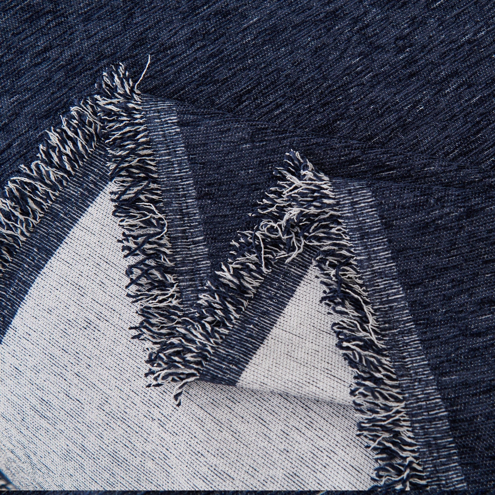 Textured Sofa Cover with Fringed Edges