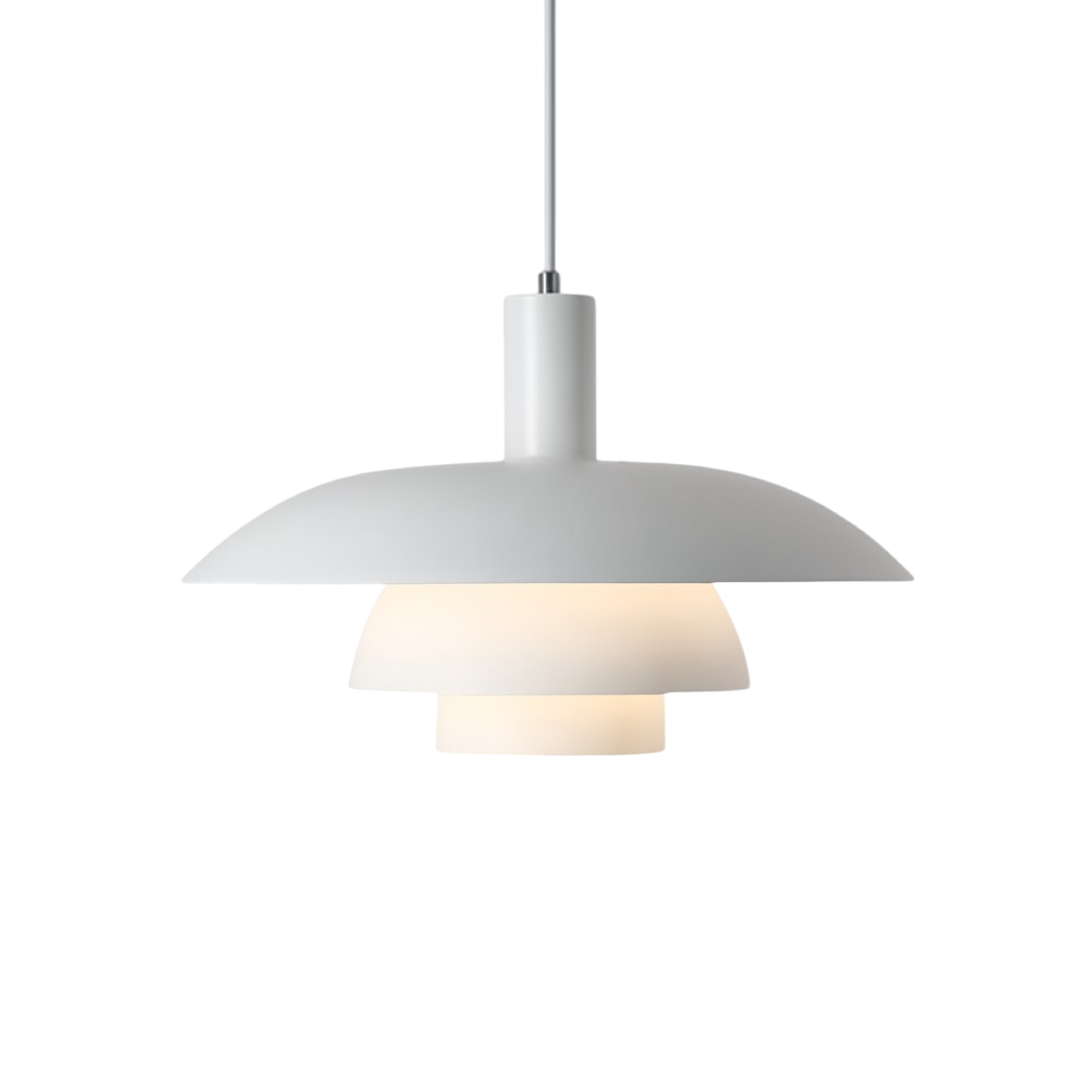 Tiered Metal Pendant Light with Layered Dome Shade