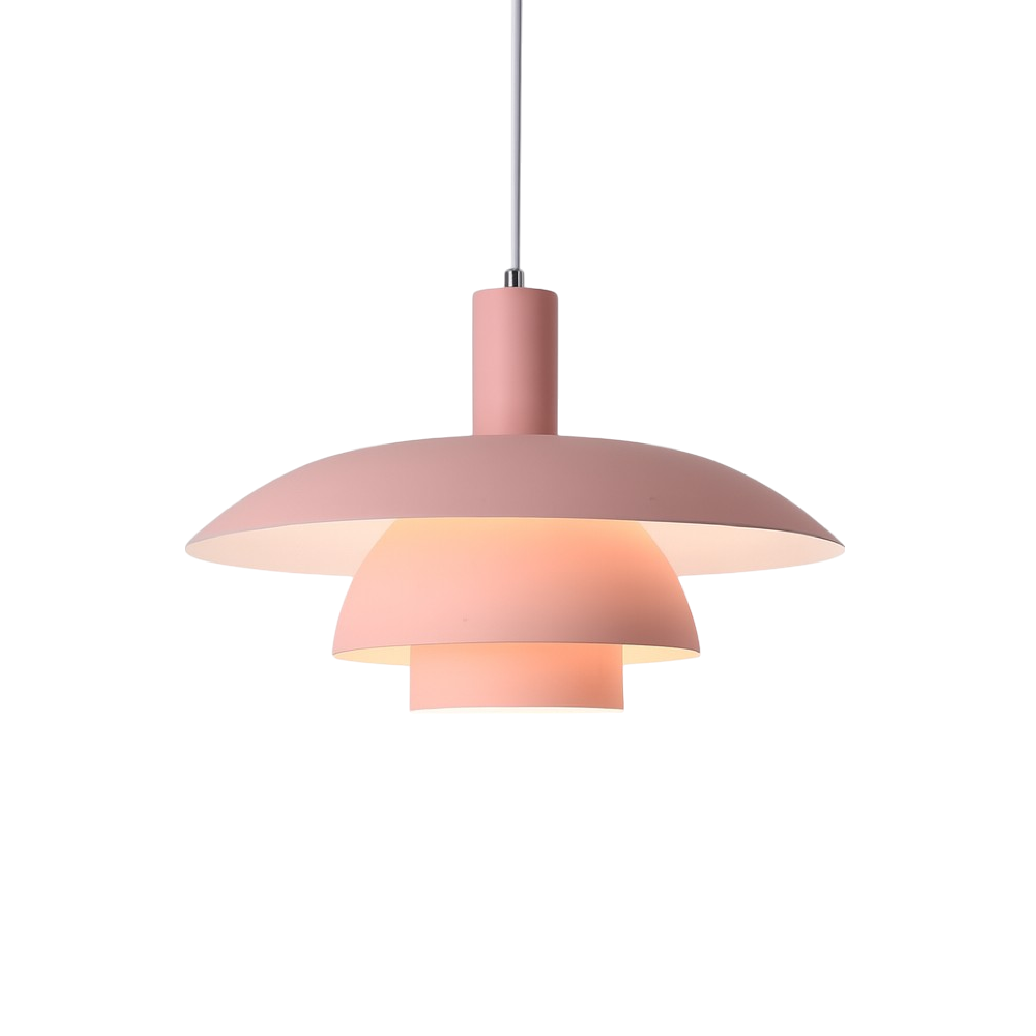 Tiered Metal Pendant Light with Layered Dome Shade