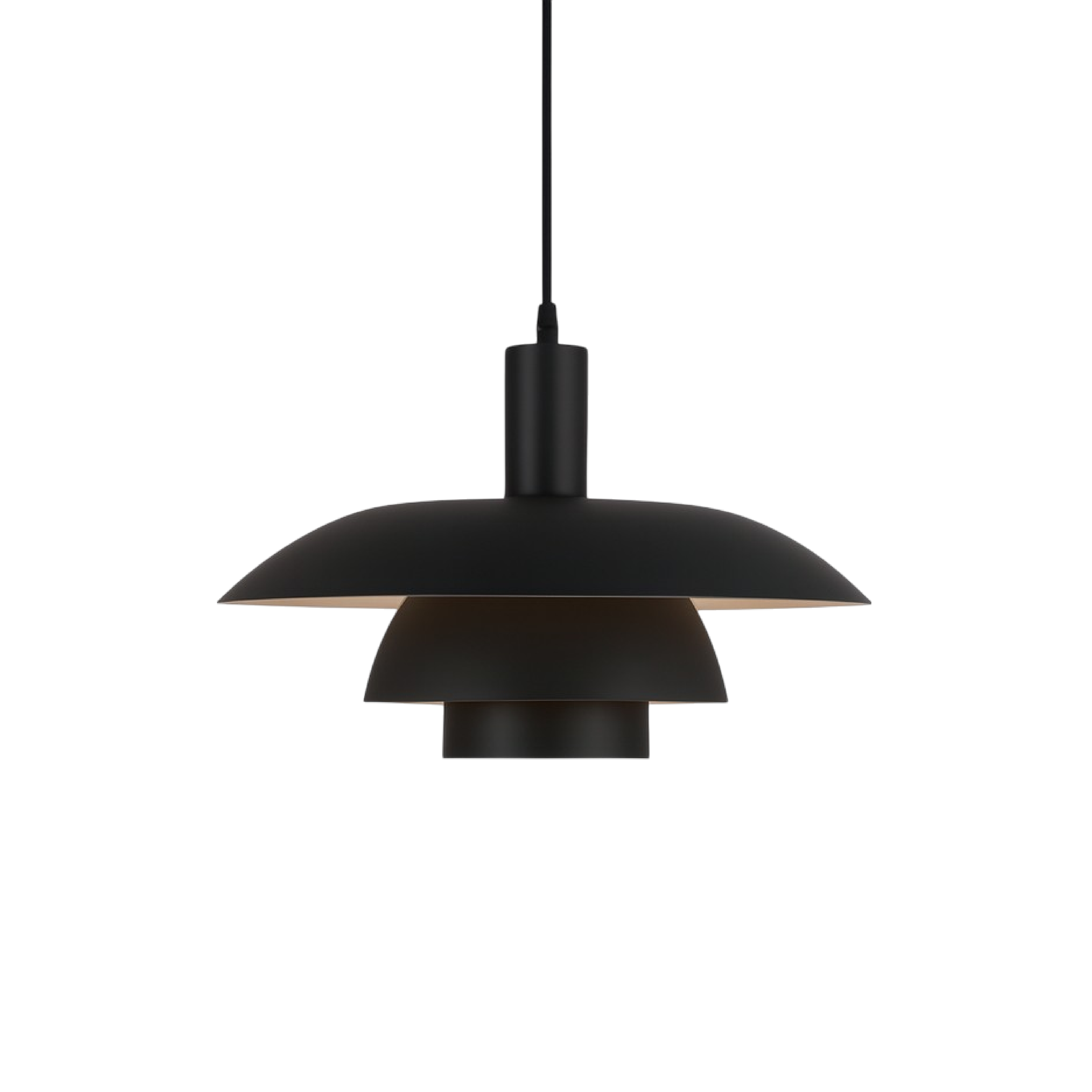 Tiered Metal Pendant Light with Layered Dome Shade