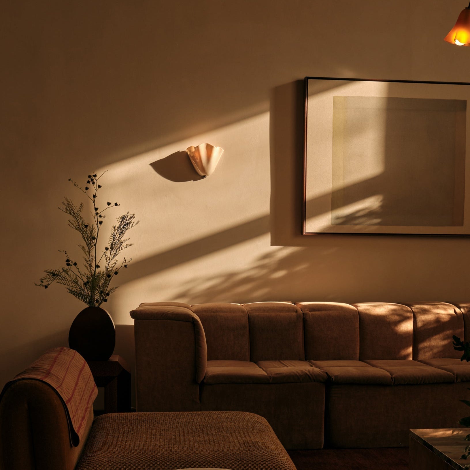 Tulip Shaped Glass Wall Light