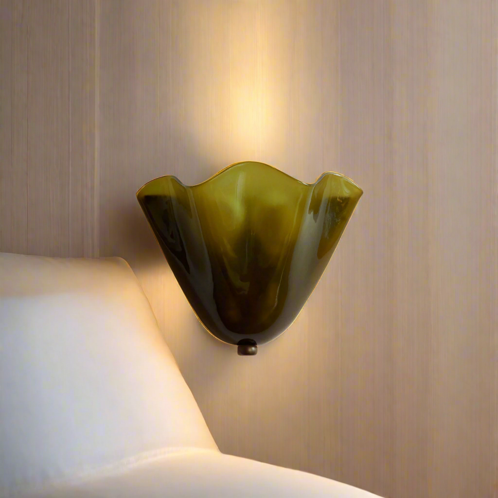 Tulip Shaped Glass Wall Light