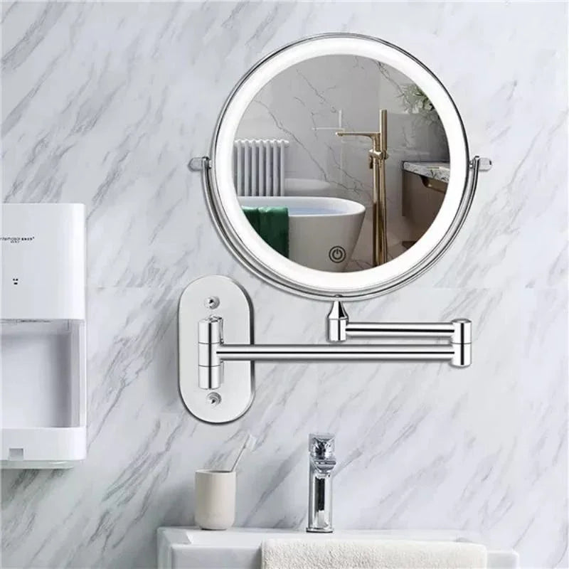 Vanity Mirror with LED Lights and Extendable Arm