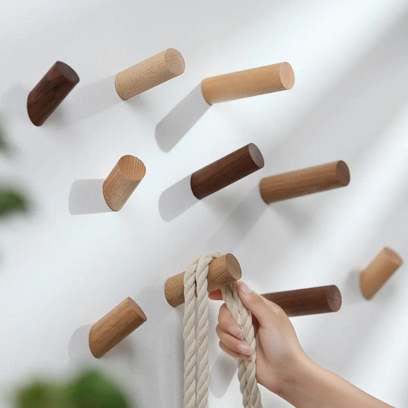 Wall Mounted Solid Wood Hook