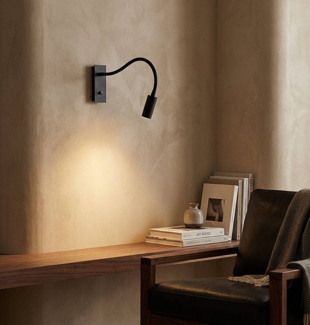 Wall Reading Light with Gooseneck Arm and Toggle Switch