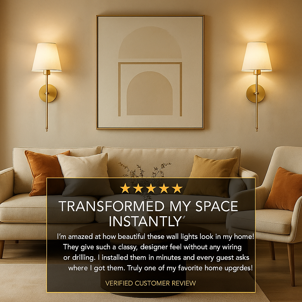 Wireless Wall Sconce Set of 2 No Drill Adhesive Mount Rechargeable LED Bulb Remote Dimmable Living Room