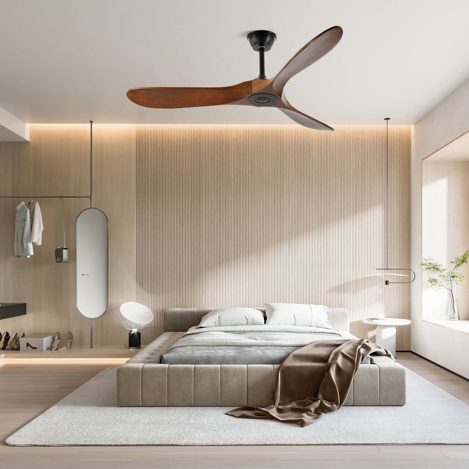 Wood Ceiling Fan with Remote Control