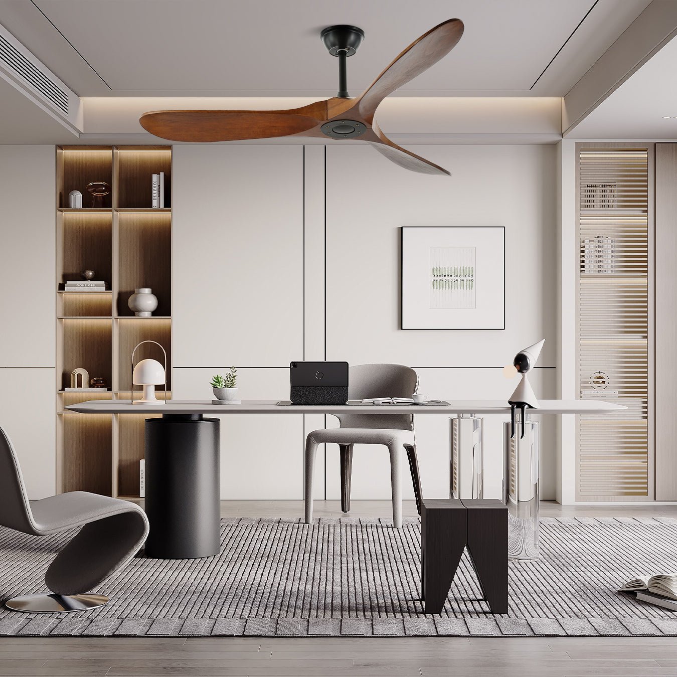 Wood Ceiling Fan with Remote Control