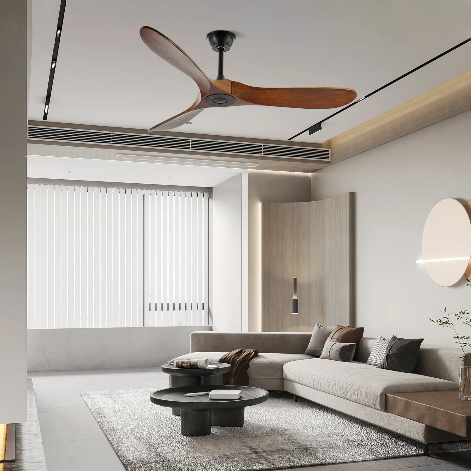 Wood Ceiling Fan with Remote Control