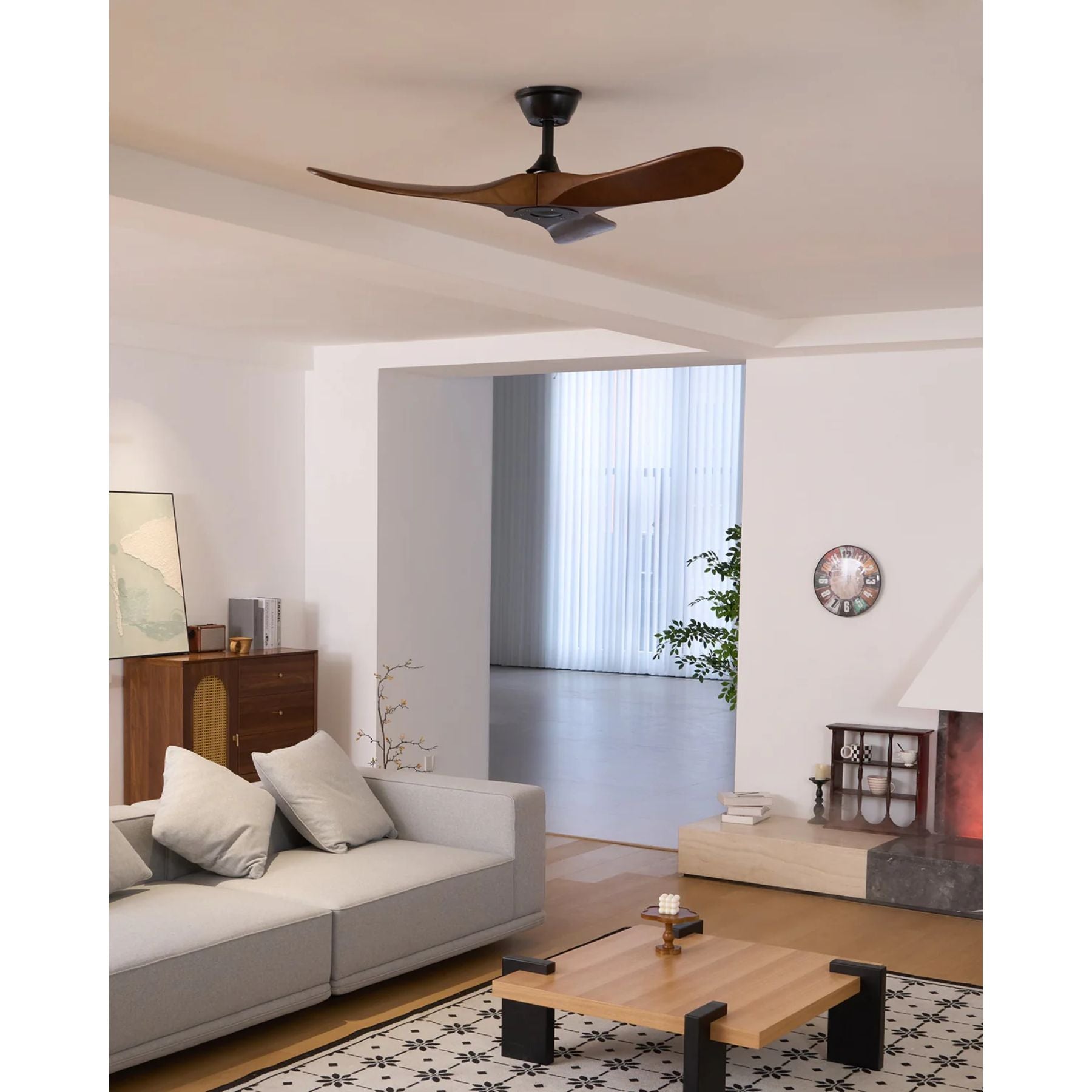 Wood Ceiling Fan with Remote Control