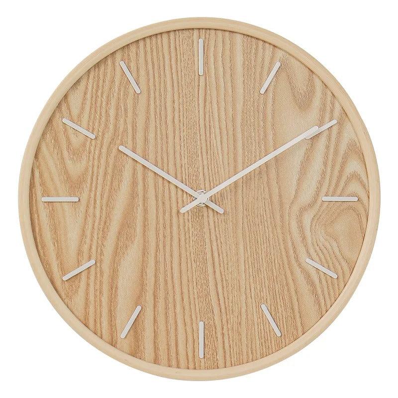 Wooden Wall Clock with Minimalist Dial