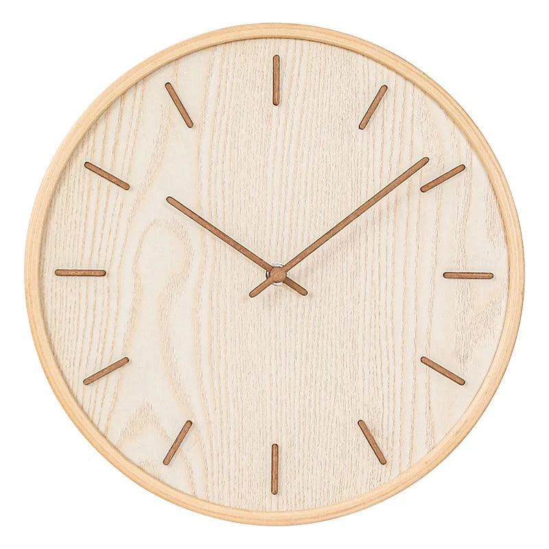 Wooden Wall Clock with Minimalist Dial