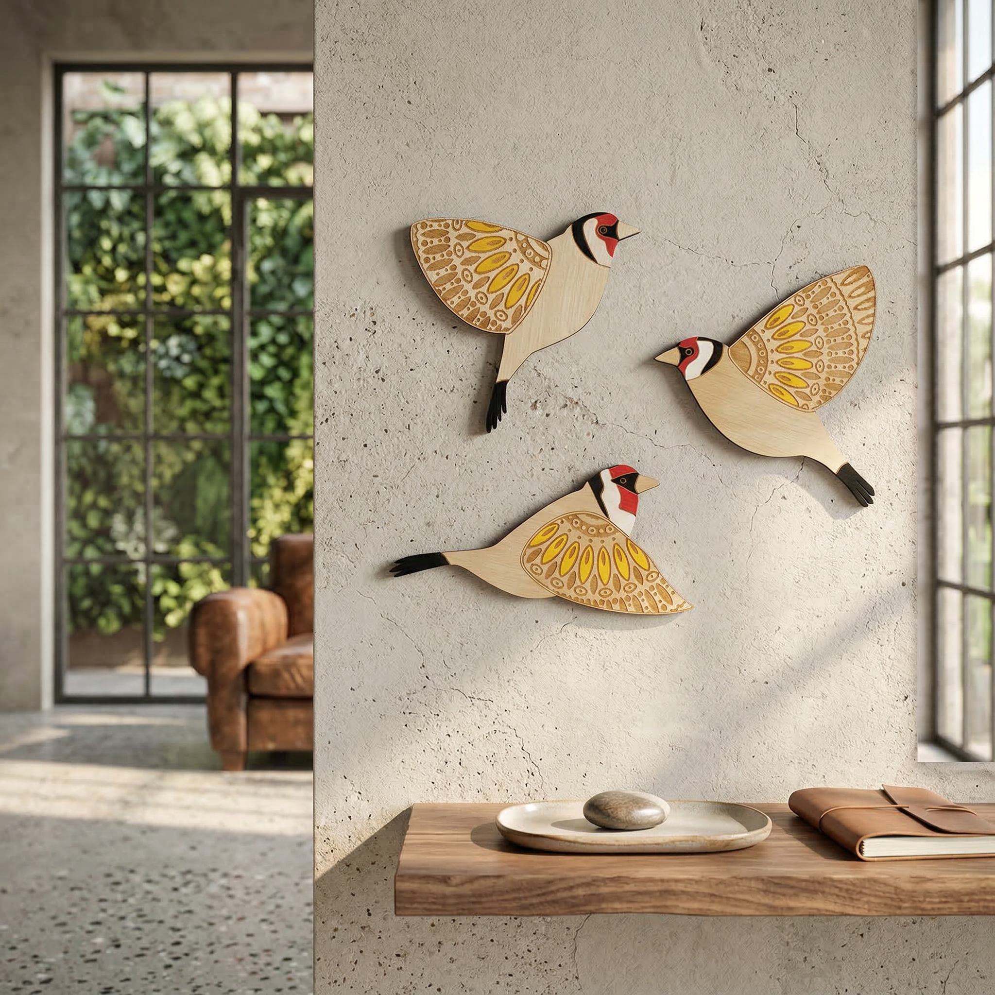 Wooden Flying Bird Wall Decor