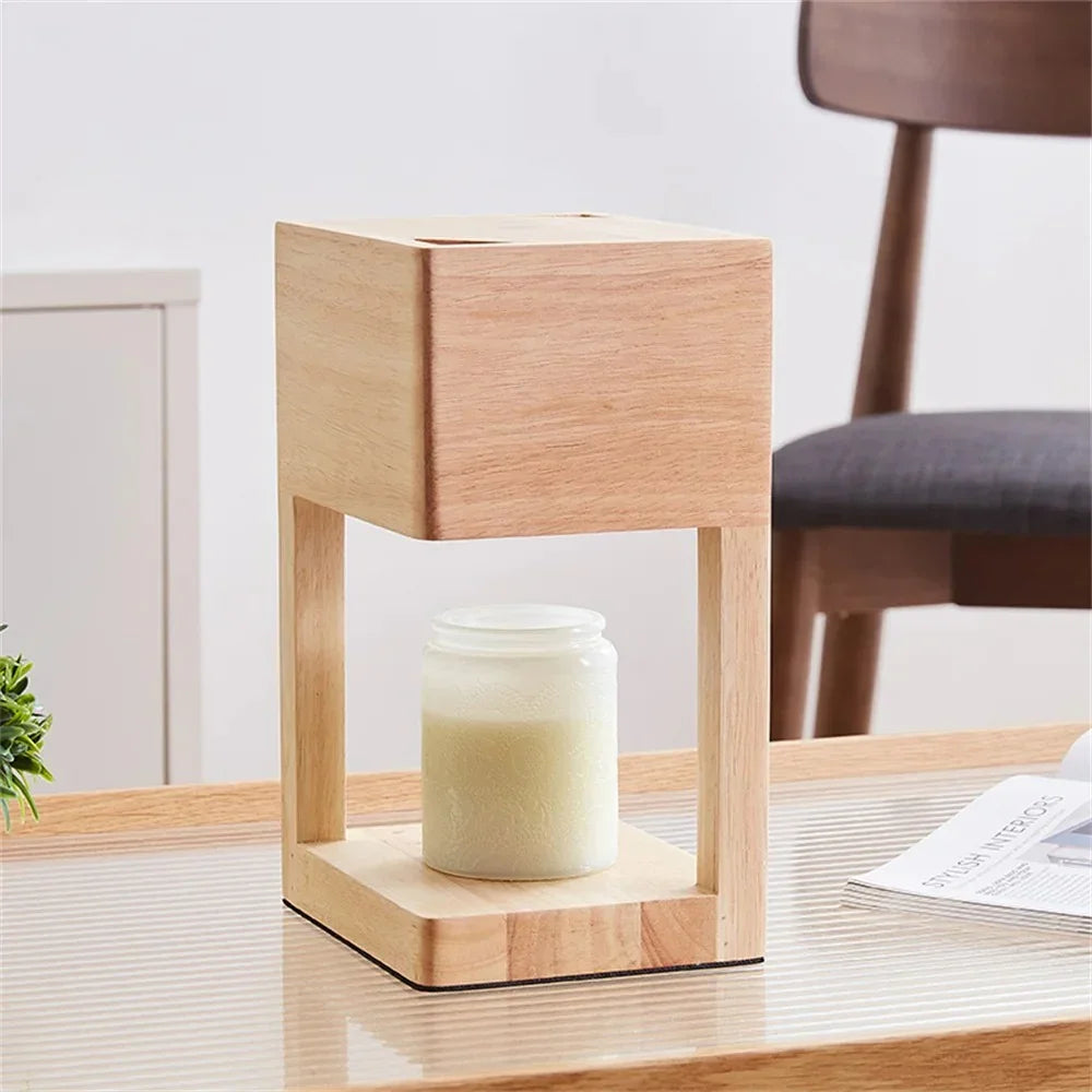 Wood Candle Warmer Lamp with Dimmer or Timer Switch