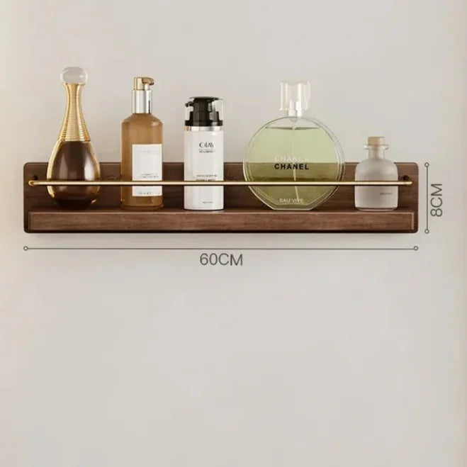 Bamboo Wall Mounted Rack for Entryways and Bathrooms