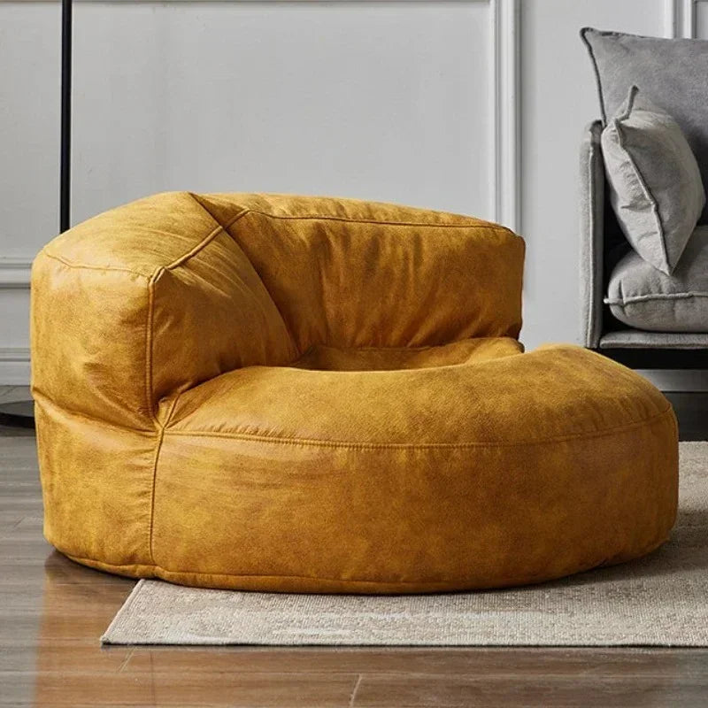 Bean Bag Sofa Cover Ergonomic Lounge Seat with Matching Stools