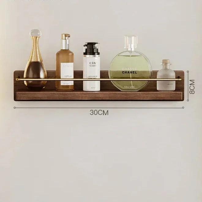 Bamboo Wall Mounted Rack for Entryways and Bathrooms