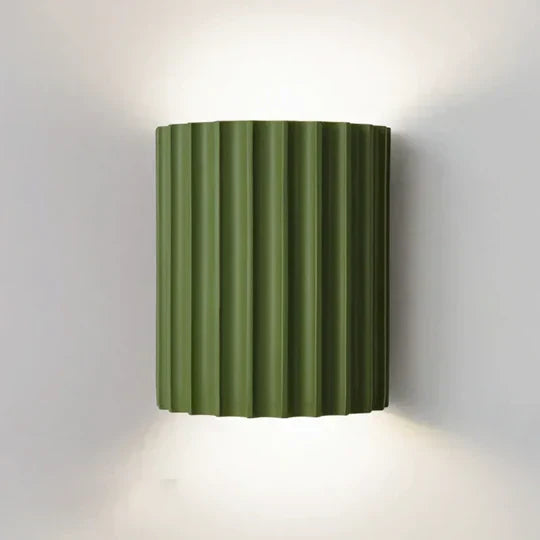 Wall Sconce Fluted Resin G9 Half Cylinder Modern Hallway Stairway Bedroom