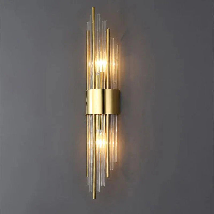 Crystal Wall Sconce LED Stainless Steel Glam Hotel Style Hallway Bedroom Living Room