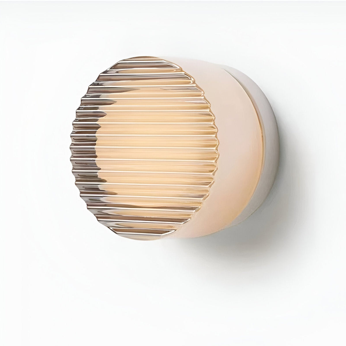 Wall Light LED Dimple Glass Dusk To Dawn Sensor Minimalist Bedroom Hallway