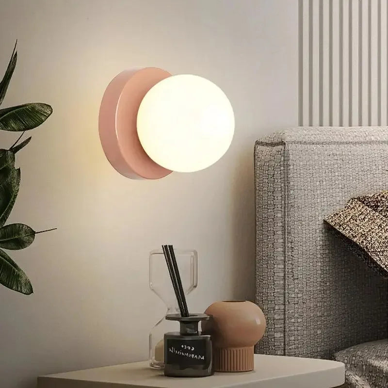 Wall Light Sconce Rounded Iron LED G9 Minimalist Bedroom Hallway Living Room