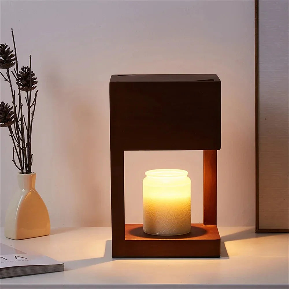 Wood Candle Warmer Lamp with Dimmer or Timer Switch