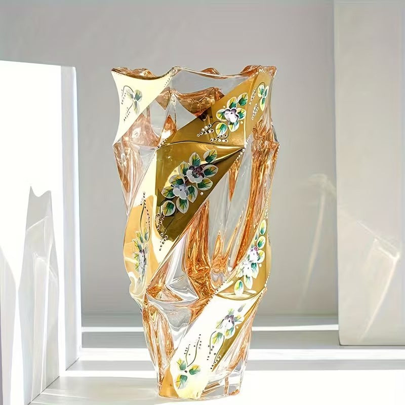 Faceted Floral Vase