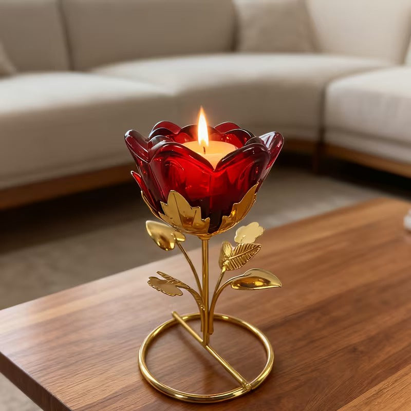 Floral Stem Candle Holder