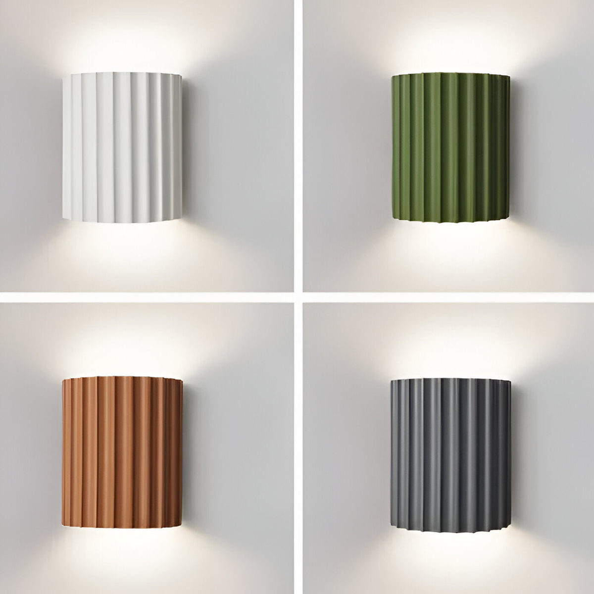 Wall Light Resin Plaster Shade Sculptural Minimalist Bedroom Hallway Reading