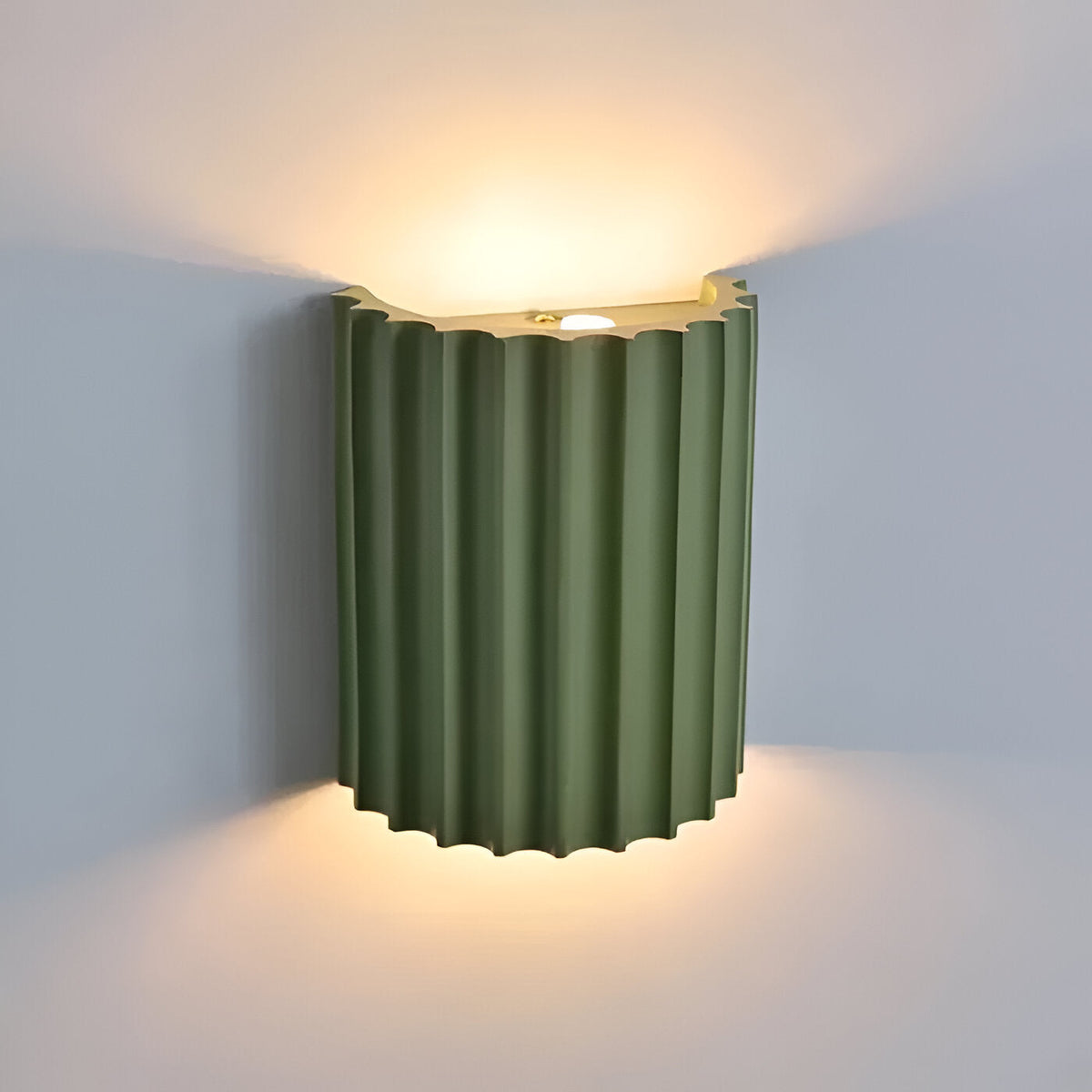 Wall Light Resin Plaster Shade Sculptural Minimalist Bedroom Hallway Reading