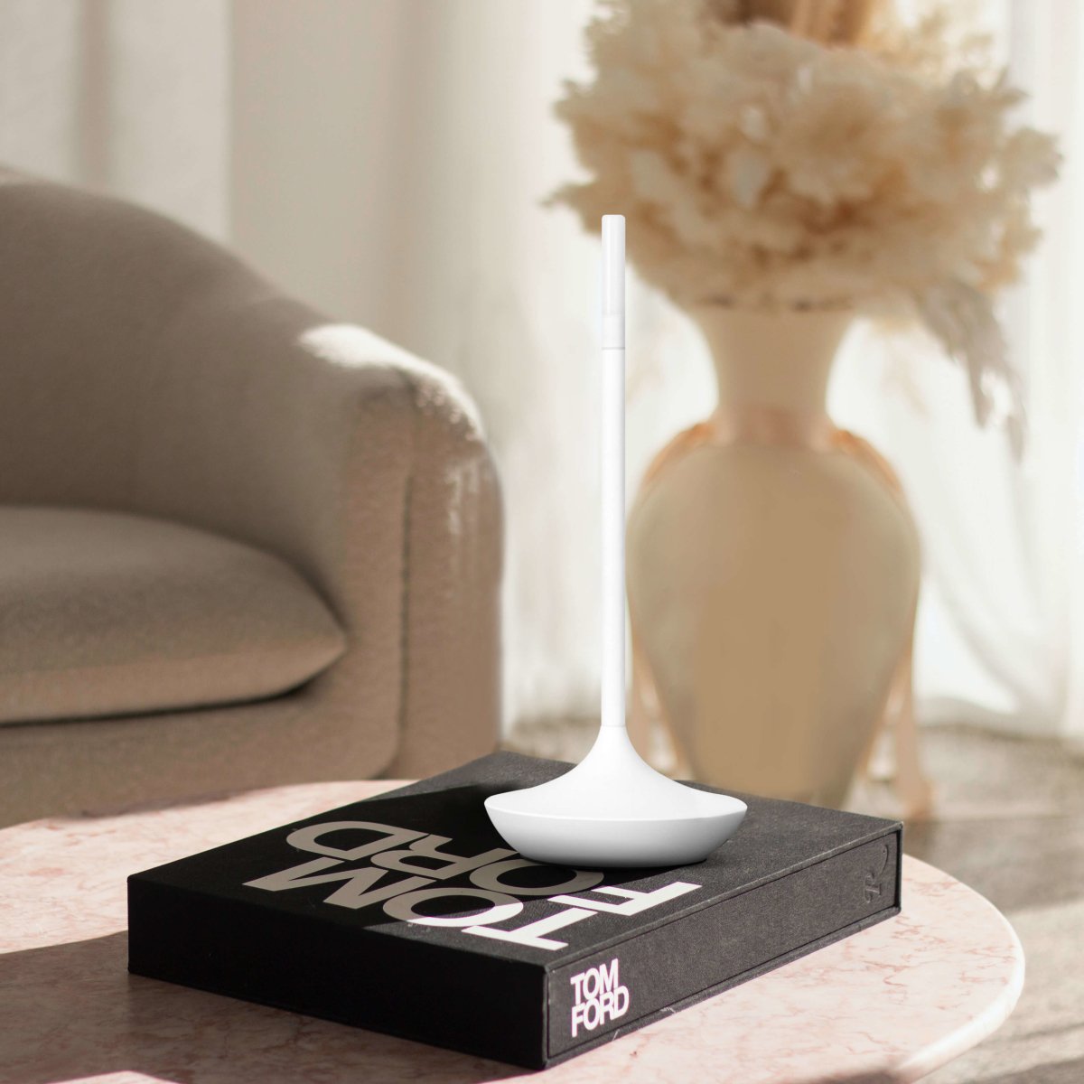 LED Candle Lamp Set of 2 Cordless Rechargeable Aluminium Candlestick Touch Dimmable Dining Table