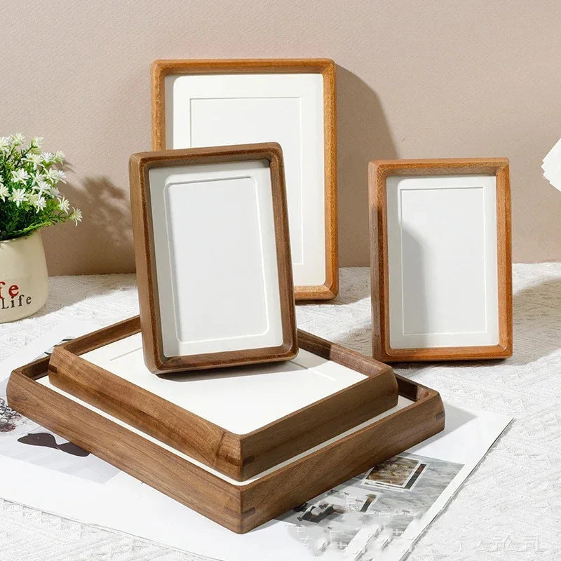 Solid Wood Photo Frame Rounded Corners with Bamboo Back