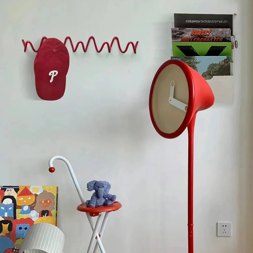 Wrought Iron Wall Hook Rack Wave Design for Entryways
