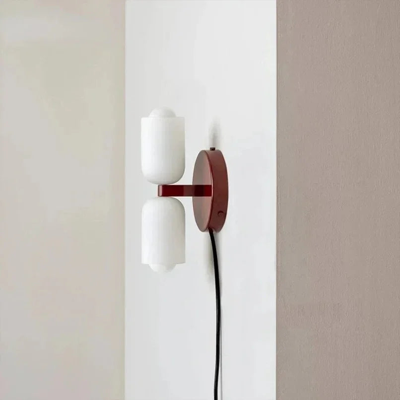 Up and Down Wall Light E14 Twin Shade Sconce for Bedrooms