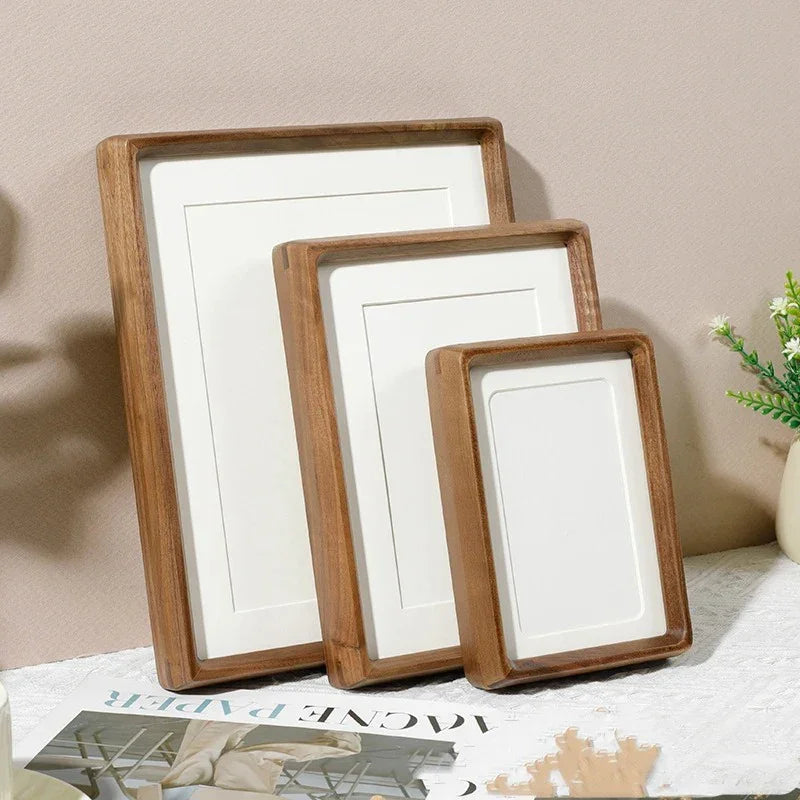Solid Wood Photo Frame Rounded Corners with Bamboo Back