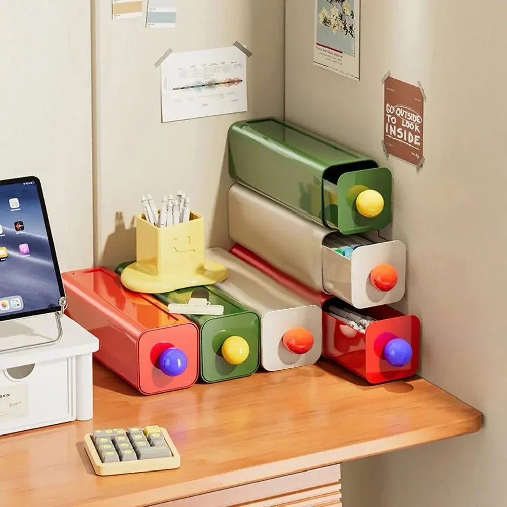 Stackable Storage Box Slim Desk and Drawer Organiser