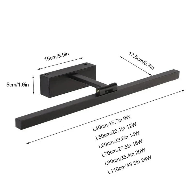 LED Mirror Wall Light Aluminium Bathroom Vanity Light Bar