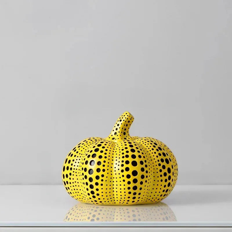 Polka Dot Ornament Collection Pumpkin Pear Owl and Bird