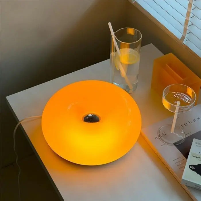 Table Lamp Donut Ring LED Dimmable Bauhaus Retro Mood Light Bedside Console