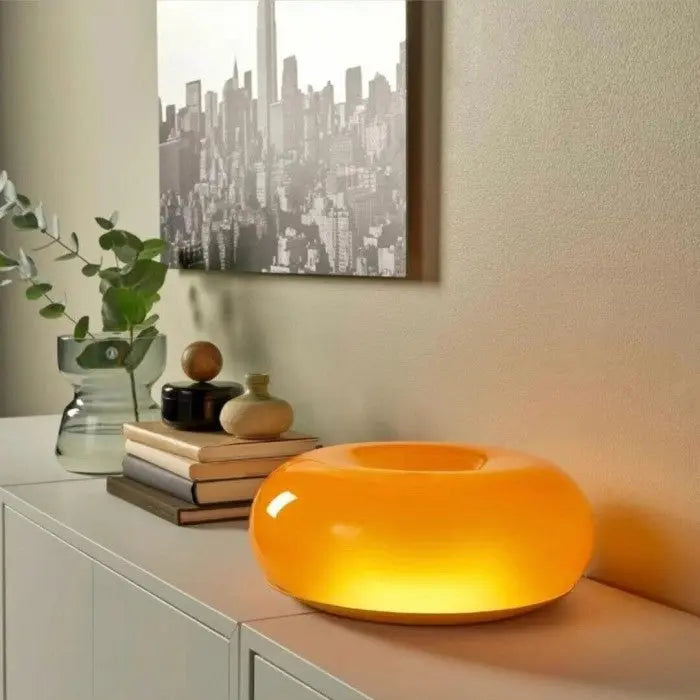 Table Lamp Donut Ring LED Dimmable Bauhaus Retro Mood Light Bedside Console